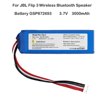 3.7 V 3000mAh Aku JBL Flip 4 3 7.4 V 5000mAh Xtreme HALL Li Polümeer Taaslaetav Bluetooth Kõlar GSP872693
