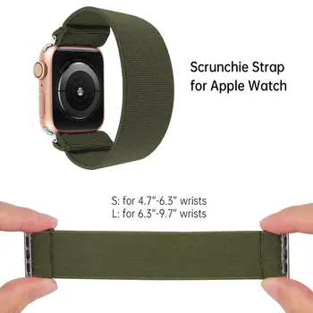 Toyouths Elastne Scrunchies Rihm Apple Vaadata 38mm 40mm 42mm 44mm Vaba aja veetmise Asendamine Vöö Bänd iwatch Seeria 5 4 3 2 1
