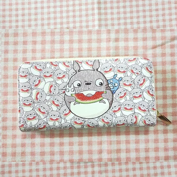 Jaapani Armas Totoro Naiste Sidur Rahakott PU Nahast Rahakotid Naiste Pikk Rahakott Daamid Lukuga Kotis Mündi Rahakott Carteira