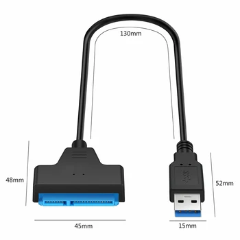 Kõvaketta Adapter Cable SATA 2.5 Kõvaketta Kaabel USB3.0 SATAIII Converter