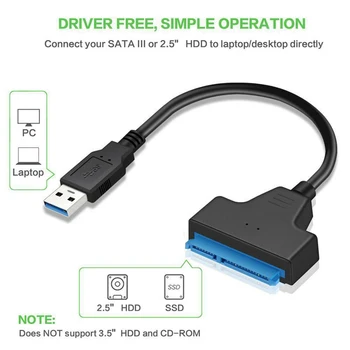 Kõvaketta Adapter Cable SATA 2.5 Kõvaketta Kaabel USB3.0 SATAIII Converter