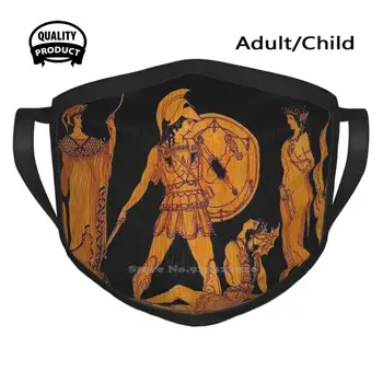 Kreeka : Vana Jumal Ja Jumalanna Friis Prindi Suu Mask Näo Maskid Vana-Kreeka Kreeka Grece Jumal Jumalannad Achilleuse