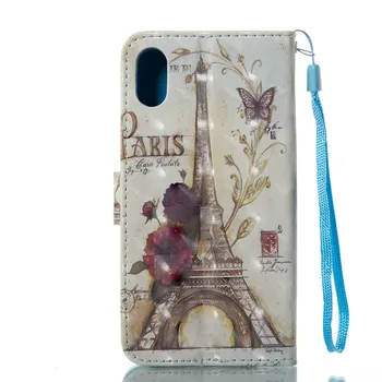 Wekays Kate Iphone X Cute Cartoon Pariisi Torni Nahast Fundas Juhul Apple Iphone 5 5s SE 6 6s Pluss 7 8 Plus on ette nähtud Juhtumid