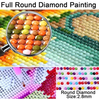 DIY Lill 5D Diamond Maali Full Ring Mosaiik ristpistes Kaunis Teemant Tikandid Home Decor Wall Art