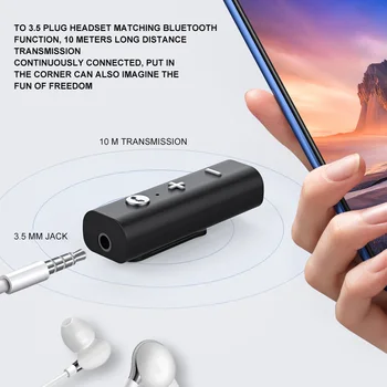 2020. aasta Uus Bluetooth-5.0 Vastuvõtja 3.5 mm Pesa Kõrvaklappide Traadita Adapter, Aux Bluetooth Audio Muusika Saatja Kõrvaklappide