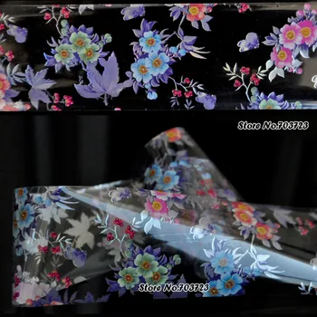 100M Värvikas Lilled Küünte Kleebis Transfer Film, Nail Art üleminek Fooliumiga Naiste Küünte Kaunistamiseks, Geeli Maniküür Tööriist