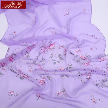 2020. aasta Uus Siidist Flower print sall Pehme naiste suve mood Sifonki Mitmevärviline pikad sallid bohemian hijab naiste sall