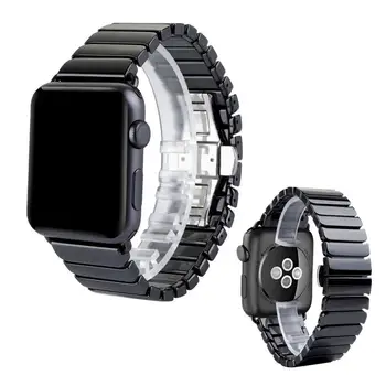 Keraamiline Rihm Apple Watch Band 44 mm 40mm 42mm 38mm Roostevabast terasest käevõru pannal iwatch seeria 5 4 3 38 42 44mm