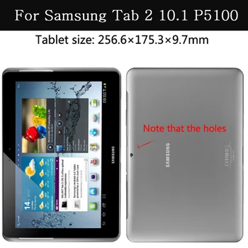 Folio case for Samsung Galaxy Tab 2 10.1 tolline GT-P5100 P5110 P5113 kate Nahast Silikoon Seista tagakaas Tab2 10.1