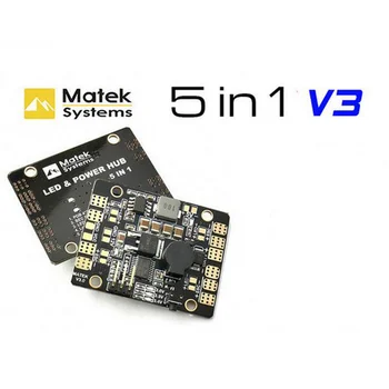 Uus Matek 5in1 V3 Power Distribution Board / ESIALGSE Hub With Dual BEC-5V/12V LED Kontroller Tracker Madala Pinge Alarm FPV