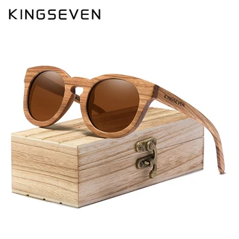 KINGSEVEN 2020 Uued naturaalsest Puidust Sunglassess Full Frame Käsitsi valmistatud Polariseeritud Peegli Kattega Läätsed, Prillid-Tarvikud