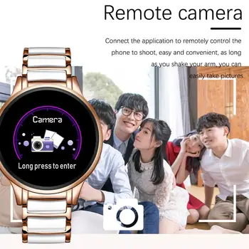 LIGE 2020. aasta Uus Smart Watch Daamid Südame Löögisagedus, vererõhk Teavet Meeldetuletus, Sport Veekindel Keraamiline Rihm smartwatch Naised
