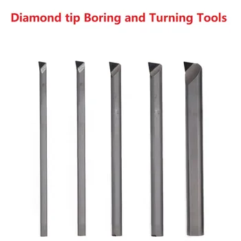 Diamond igav vahend, treimiseks treipingi vahendid kandis lõikur PCD CNC Puuril baar natuke terasest keha 6mm auk vahend töötlemise alumiinium messing