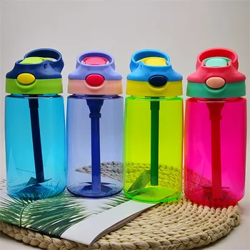 10 tk 5 Värvi 500ml Lapsed Vee Pudel Õled Plastist Vee Pudelid Lastele Pudelid BPA Vaba Sport Pudel Kooli Drinkware