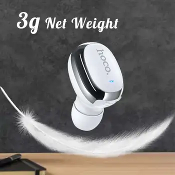 HOCO E54 Mini 5.0 Bluetooth Kõrvaklapid Ühe kõrva Peakomplekt Mono Kõrvaklappide 2 värv Laadimine USB Handsfree Stereo Earbuds