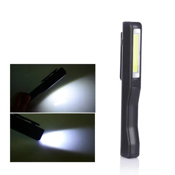 Pliiatsi Kuju LED Taskulambid USB Laetav COB Kerge Töö Magnetvälja Pöörlemise Hook Klamber Taskulamp Telkimine Mini Valguse Lambid Taskulamp