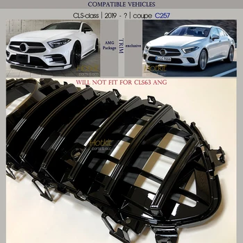 C257 Iluvõre, ABS Must Hõbe Asendamine Ees GTR Grill Sobib Mercedes CLS-Klassi C257 2019+