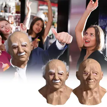 Vana Mees Lateksist Mask Realistlik Kvaliteetne Lateks Full Face Mask Halloween Cosplay Maskeraad Kostüümid Lõbus Rekvisiidid Täiskasvanutele