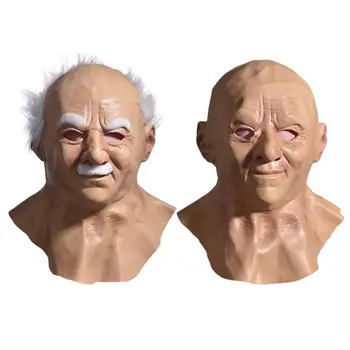 Vana Mees Lateksist Mask Realistlik Kvaliteetne Lateks Full Face Mask Halloween Cosplay Maskeraad Kostüümid Lõbus Rekvisiidid Täiskasvanutele