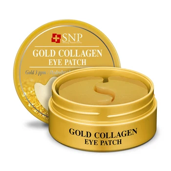 SNP Gold Collagen Eye Patch 60pcs Collagen Eye Patches Pimedas Ringi Tursed Silmade Bag Anti-Vananemist Kirtsutama Pinguldav Korea Kosmeetika