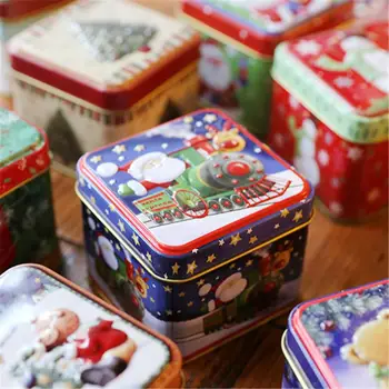 Kinkekarbis Christmas Candy Pakendi Laste Kingitused Väike Kast Tina Biskviit Pakendi kinkekarbis jõuluehe Crafts12PCS