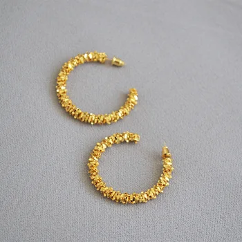 Kulla C hoop kõrvarõngad naistele Ebaregulaarne klastrite kuld pungad fashion kõrvarõngad 2020