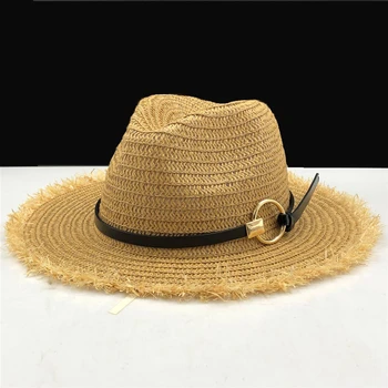 2019 Uus Panama Müts tüdrukutele Raffia Õled Fedora Mees Sunhat Naiste Suvel Rannas päikesesirm ühise Põllumajanduspoliitika Chapeau Cool Jazz Huopahattu ühise Põllumajanduspoliitika Sombrero