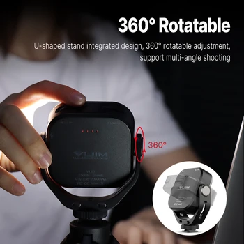 VIJIM VL66 360° Pööramine Reguleeritav, LED Video Valgus 3200k-6500k USB Eest Mobile Täida Valguses DSLR kaamera Vlog fotograafia
