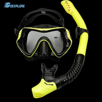 Goexplore Professionaalne Scuba Diving Mask ja Hingamistorud Anti-Fog Prillid, Kaitseprillid, Sukeldumine, Ujumine Lihtne Hinge Toru Komplekt Allvee