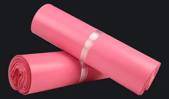 MÕÕDUD: 17*30cm roosa Polü Mailer Plastikust Shipping Postitusi Kott Ümbrikud Polybags Tugev Plastikust Tihend Postikulu Kotid