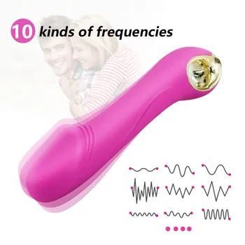 10 režiimid Reaalne Vibraator Dildo Pehmed Vibraatorid Naistele Naiste Masturbator G Spot Tupe ja Kliitori Stimulaator Sugu Toode