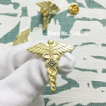10tk Hulgi Arst Sõrmed ja Sõle Masonic Rinnamikrofon Pin Freemason Lodge Müüritise Tiivad Madu Sümbol Tasuta Pääsme Masons