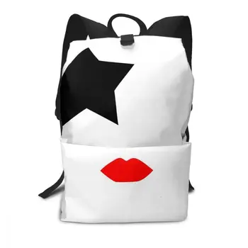 Suudlus Seljakott Ace Frehley Alates KISS Band Spaceman Meik Seljakotid Ülikooli Mustriga Kott, Mees - Naine, multifunktsionaalsed Kotid
