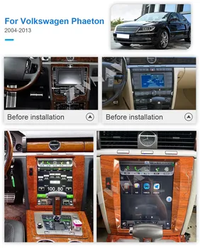 Tesla Ekraaniga Android Player 2004 2005 2006 2007 2008 2009 2010 2011 2012 2013 Volkswagen Phaeton GPS seade Audio Stereo Raadio