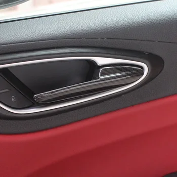 4TK Sisemise ukselingi Dekoratiivse Raami Katab Kleebise ABS Carbon Fiber Stiilis Alfa Romeo Giulia Car Styling tarvikud