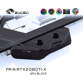 Bykski Vee Blokeerida kasutada NVIDIA RTX 2080Ti/2080 Asutajad Edition / Full Cover Vask Raidator Block / Combo OLED Termomeeter