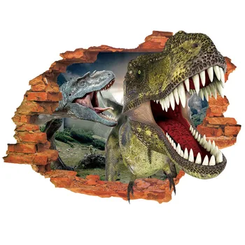 Cartoon Eemaldatav Jurassic Loomad 3D-Dino Kleebis maali pilt 50X70CM Mänguasjad, Laste Tuba Baby dinosaur Seina Kleebised