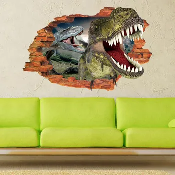 Cartoon Eemaldatav Jurassic Loomad 3D-Dino Kleebis maali pilt 50X70CM Mänguasjad, Laste Tuba Baby dinosaur Seina Kleebised