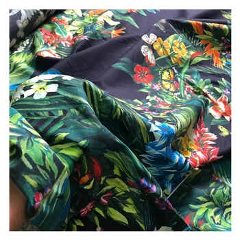105x145cm looduslik puuvillane trükitud kangast riie tehases kohandatud taimede loomade trükitud särk, kleit, püksid DIY laste riie