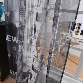 2018 õhuke kardinad eest magamistuba vabadussammas New Yorgis akna Kardinad eest elutuba köögi kardinad tüll sheers 1tk