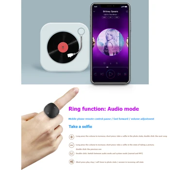 R51 Kantavad Sõrme Sõrmus 5.0 Bluetooth Kaugjuhtimispult iOS Android Telefon, TV Box 5.0 Bluetooth Kaugjuhtimispult iOS Android