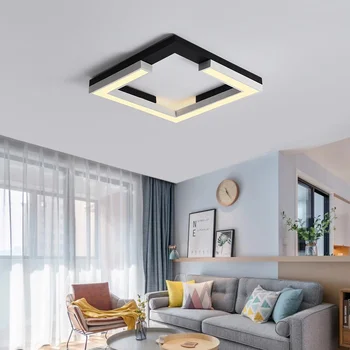 Kaasaegne LED-lühter väike-elutuba magamistuba köök, rõdu must ja valge ruudu valgustus laes lühter võistluskalendri