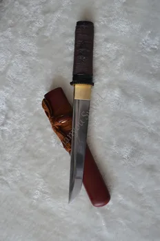 Käsitsi valmistatud Jaapani Vintage Samurai Mõõk Tanto Full Tang 1060 Süsinik Terasest Peegel Tera, Terava Servaga Noaga saab lõigata bambusest puu