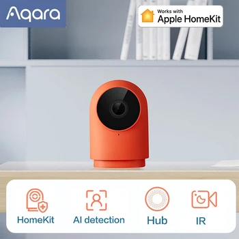 AQara G2H 1080P Smart IP Kaamera Gateway Väljaanne AI Dection IR Öö Versioon Zigbee Home Security Kaamera töös Apple HomeKit