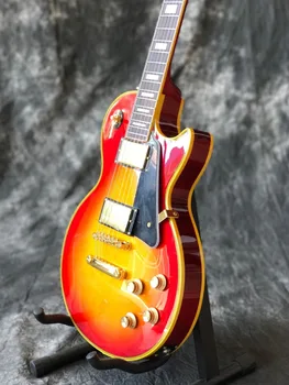 Custom värv Sunburst Electric guitar,mahagon keha käsitöö gitaar,mee värvi.rosewood fingerboard guitarra