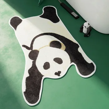 Loominguline Panda Kuju Vann Matt wc Ukse Matt Kodu Kaunistamiseks Põranda Matt, Pehme, Imav Non-slip Vannitoa Vaipa